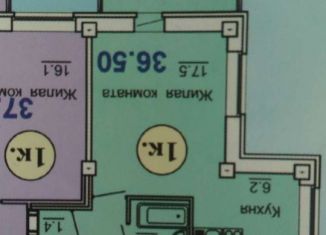Продаю 1-комнатную квартиру, 38.5 м2, Омск, бульвар Архитекторов, 1Г, ЖК Волна