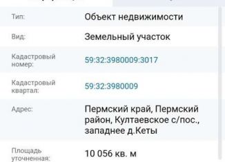 Земельный участок на продажу, 100 сот., деревня Кеты, Родниковая улица, 14