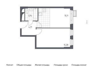 Продажа однокомнатной квартиры, 38.8 м2, деревня Раздоры, жилой комплекс Спутник, к13