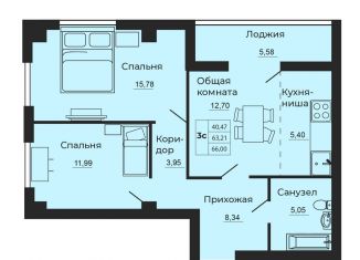 Продажа трехкомнатной квартиры, 66 м2, Батайск, улица 1-й Пятилетки