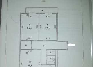 3-комнатная квартира на продажу, 117 м2, Белгород, улица Шаландина, 4к1