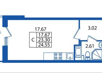 Продаю квартиру студию, 24.2 м2, Санкт-Петербург, ЖК Полис Приморский, проспект Авиаконструкторов, 63