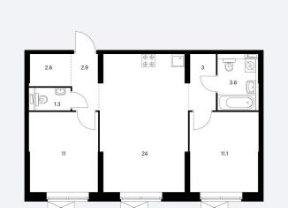 Продается 2-комнатная квартира, 59.8 м2, Москва, Новохохловская улица, 15с2, ЮВАО