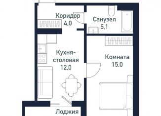 1-ком. квартира на продажу, 36.1 м2, Челябинская область