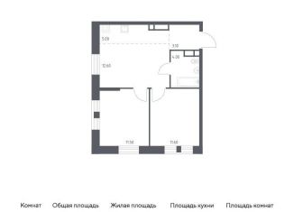 Двухкомнатная квартира на продажу, 47.8 м2, Москва, Шоссейная улица, 90с59, район Печатники