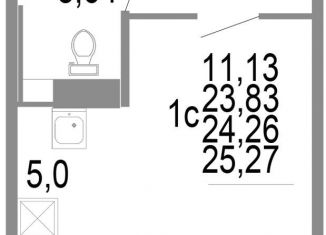 Продам однокомнатную квартиру, 23.8 м2, Челябинск, Советский район