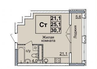 Продаю квартиру студию, 30 м2, Нижегородская область