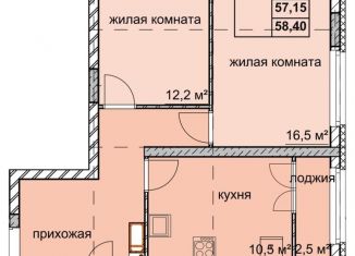 Продаю двухкомнатную квартиру, 57.2 м2, Нижегородская область, улица Дружаева, 30