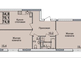 Продаю 2-комнатную квартиру, 74 м2, Нижний Новгород