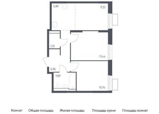 Продам двухкомнатную квартиру, 51 м2, Московская область, жилой комплекс Квартал Строгино, к2