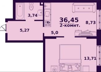 Продается 2-комнатная квартира, 36.5 м2, Ульяновск, жилой комплекс Сиреневый, 4, ЖК Сиреневый