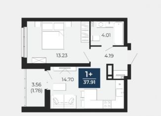 Продается 1-комнатная квартира, 37.9 м2, деревня Патрушева, ЖК Никольский