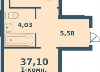 Продажа однокомнатной квартиры, 37.1 м2, Ульяновск, жилой комплекс Юность, 3, ЖК Юность
