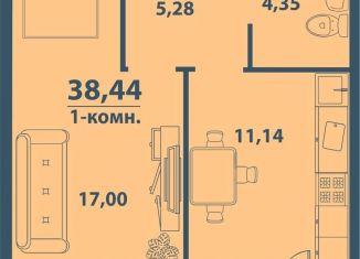 Продам 1-комнатную квартиру, 38.4 м2, Ульяновск, улица Варейкиса, 42, ЖК Заря