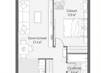 Продажа однокомнатной квартиры, 44.6 м2, Москва, ЗАО, проспект Генерала Дорохова, 39к2