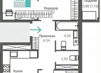 Продаю трехкомнатную квартиру, 83.9 м2, Крым