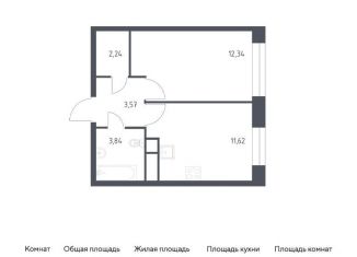 Продается однокомнатная квартира, 33.6 м2, Балашиха, жилой квартал Новоград Павлино, к8