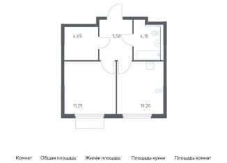 Продается 1-комнатная квартира, 35.9 м2, деревня Мисайлово, Каширское шоссе - Молоково - Андреевское
