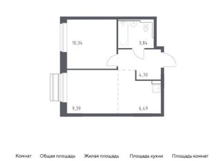 Продаю 1-комнатную квартиру, 34.8 м2, Московская область