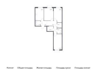 Продаю 3-комнатную квартиру, 78.4 м2, Московская область, жилой комплекс Мытищи Парк, к5