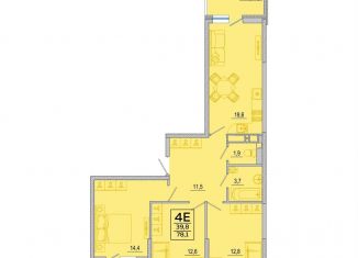 Продается 3-комнатная квартира, 78.4 м2, Краснодар, Прикубанский округ, улица имени Героя Георгия Бочарникова, 2к1