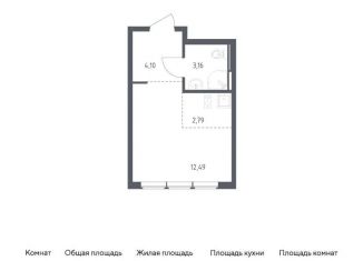 Квартира на продажу студия, 22.5 м2, Москва, жилой комплекс Остафьево, к21
