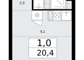Продается квартира студия, 20.4 м2, Москва, жилой комплекс Прокшино, к10.1.1