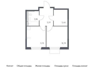 Продам однокомнатную квартиру, 35.8 м2, Московская область