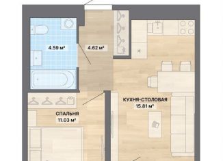 Продажа 1-комнатной квартиры, 39.2 м2, Екатеринбург, ЖК Нова парк