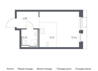 Продажа квартиры студии, 26 м2, Москва, ЮАО