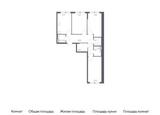 Продается 3-ком. квартира, 78.3 м2, село Остафьево, жилой комплекс Остафьево, к23