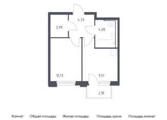 Продается однокомнатная квартира, 31.7 м2, Тюменская область, жилой комплекс Чаркова 72, 1.4