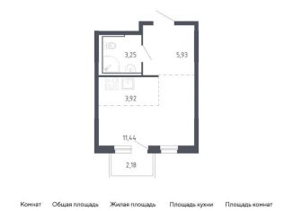 Квартира на продажу студия, 25.2 м2, Тюмень, Ленинский округ, жилой комплекс Чаркова 72, 1.3