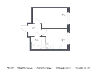 Продаю однокомнатную квартиру, 34.6 м2, поселение Рязановское