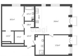 Продам трехкомнатную квартиру, 97 м2, Москва, улица Костикова, 4к2, улица Костикова