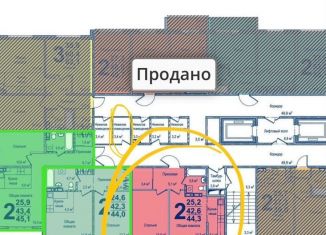 Продажа 2-ком. квартиры, 44.3 м2, Кемеровская область, улица Терешковой, 16В