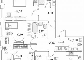 3-ком. квартира на продажу, 43 м2, Санкт-Петербург, метро Комендантский проспект, Планерная улица, 99