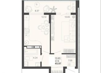 Продам 2-комнатную квартиру, 41.8 м2, Сочи, микрорайон КСМ