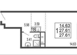 Продам квартиру студию, 27.6 м2, Лыткарино, 6-й микрорайон, 15Д