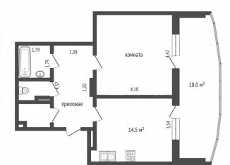 Продажа 1-ком. квартиры, 50 м2, Тюменская область, улица Монтажников, 47