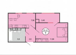 Продается 1-ком. квартира, 29 м2, Ставрополь, микрорайон № 15