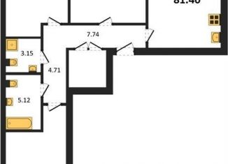 Продажа 3-ком. квартиры, 81.4 м2, Калининград, Ленинградский район, Арсенальная улица, 31к1