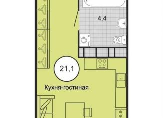 Продам квартиру студию, 21.1 м2, Михайловск, переулок Ландышей, 4