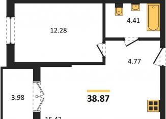 Продаю 1-комнатную квартиру, 38.9 м2, Калининградская область