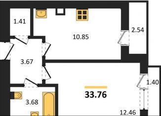 Продажа 1-ком. квартиры, 33.8 м2, Калининградская область