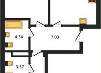 Продам 2-комнатную квартиру, 66.4 м2, Пионерский