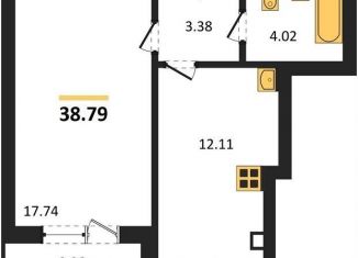 Продажа 1-ком. квартиры, 38.8 м2, Калининград, Московский район