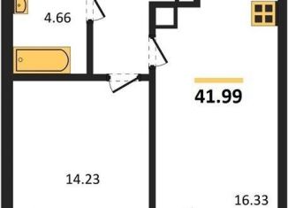 Продаю 1-комнатную квартиру, 42 м2, Калининград, Ленинградский район, улица Старшины Дадаева, 55