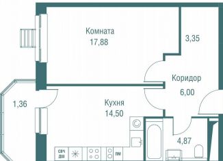 Продается 1-ком. квартира, 48 м2, Одинцово