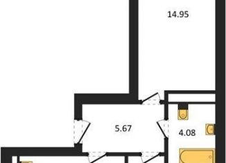 Продается 2-ком. квартира, 55.2 м2, Калининград, Московский район